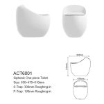 Wc Sanitario Tipo Pouf Descarga Muro 18cms Act6001p Dechaus - Imagen 6