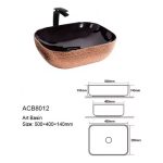 Lavamanos Sobreponer Dechaus Vitreous Oro 50x40 Acb8012 - Imagen 6