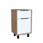 Velador Kaia Z-41 1puerta 1cajon 41x36x70cm Miel Blanco - Imagen 2