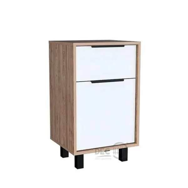 Velador Kaia Z-41 1puerta 1cajon 41x36x70cm Miel Blanco - Imagen 2