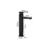 Llave Monomando Vanitorio Alto Acero Negro Mate 30cm - Imagen 2