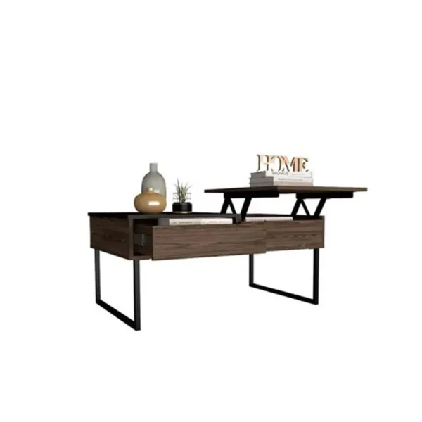 Mesa Centro Funcional 101x61x45-57 Cms Coñac-wengue - Imagen 8