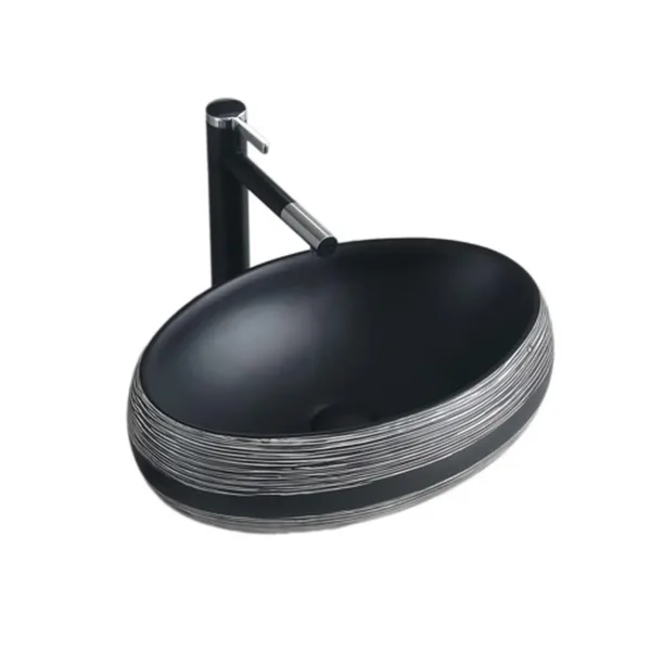 Lavamanos Sobreponer SLC880 INCA BLACK / 47,5x34x14,5cm No incluye grifería - Imagen 3