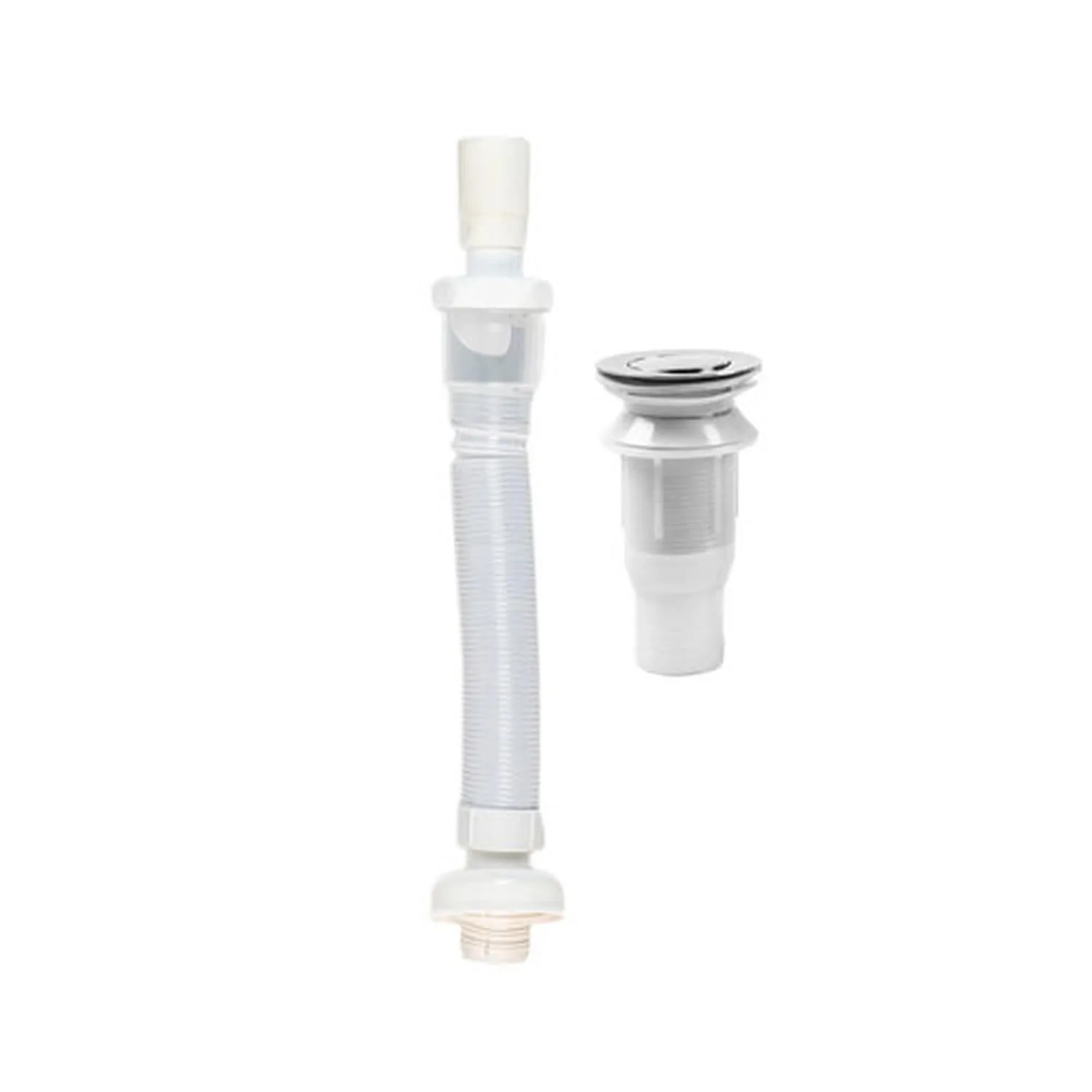 60105693 Desagüe sin rebalse + Sifón Fexible para Vanitorio wy016+wy019 - Imagen 1