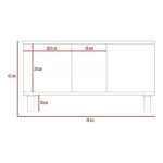 Mesa Centro Bellagio 79x53x42 Mew 2972 Siena Wengue - Imagen 5