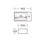 Lavamanos Sobreponer SLC869B / 45,5x25x12cm No incluye grifería - Imagen 3