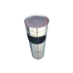 Basurero de acero inoxidable con cenicero capacidad 30 litros