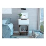Velador Kaia Z-41 1puerta 1cajon 41x36x70cm Miel Blanco - Imagen 8