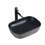 Lavamanos Sobreponer SLC895-CINTA BLANCA / 46,5x33x13,5cm No Incluye Grifería - Imagen 2