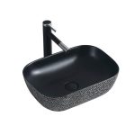 Lavamanos Sobreponer SLC895-ARENA PLATEADA / 45,5x32x13,5cm No Incluye Grifería