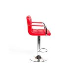 Silla Bar Roma Ajustable 62-83 Cms Ecocuero color Rojo - Imagen 4