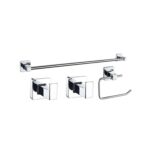 Set accesorios baño Arezzo cromo 4 piezas