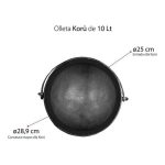 Olla Vintage Hierro Fundido 10lts 25 Cms Creole - Imagen 3