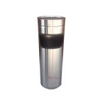 Basurero de acero inoxidable con cenicero capacidad 30 litros - Imagen 2