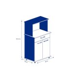 Base Horno 680 Blanco - Imagen 3