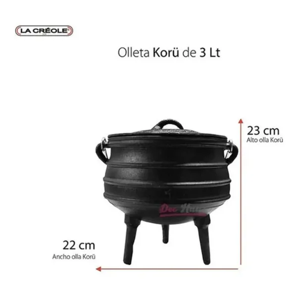 Olla Vintage Hierro Fundido 3lts 18,5 Cms Creole - Imagen 5