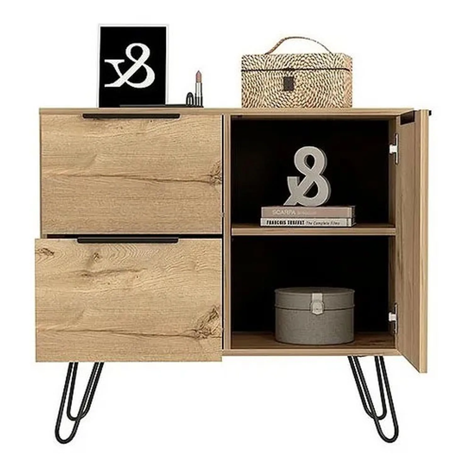 Comoda Doble Concept D-73 2p+1c 83x35x69 Cms Duna Wengue - Imagen 4