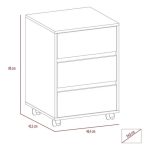 Archivador 3 Cajones Office-duna 45x45x66 Cm - Imagen 5