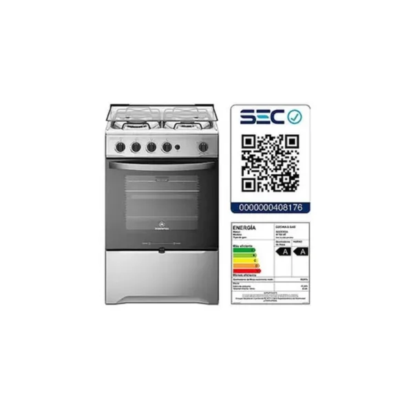 Cocina A Gas Mademsa 4 Platos Inox Con Limpiafácil M 755 St - Imagen 2