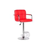 Silla Bar Roma Ajustable 62-83 Cms Ecocuero color Rojo