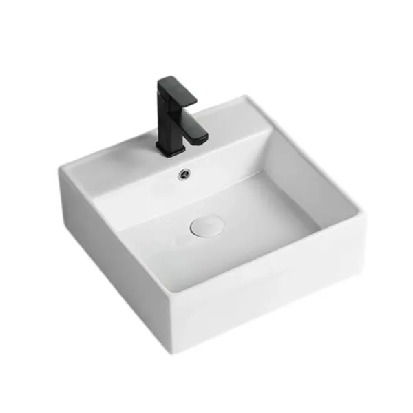 Lavamanos Sobreponer SLC844B / 46x46x16cm No incluye grifería - Imagen 3