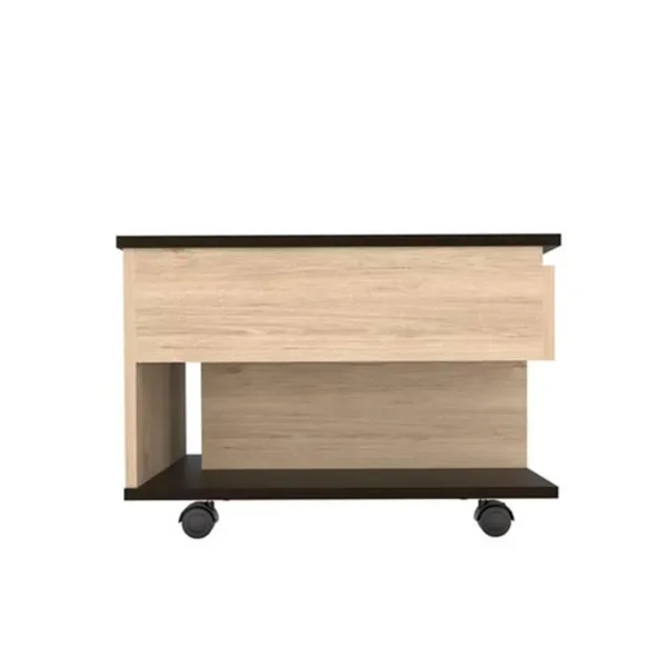 Mesa De Centro Funcional Rovere-wengue Mrw 6268 55x50x39-70 - Imagen 2
