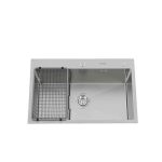 Lavaplatos Deluxe Domsa MDS7046-SILVER Sobre Cubierta / 70x46x22cm (Incluye Accesorios) - Imagen 3