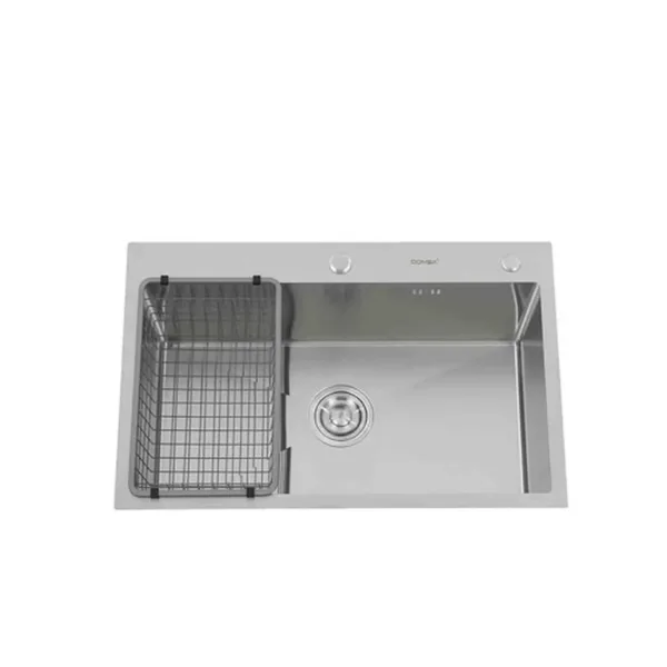 Lavaplatos Deluxe Domsa MDS7046-SILVER Sobre Cubierta / 70x46x22cm (Incluye Accesorios) - Imagen 3