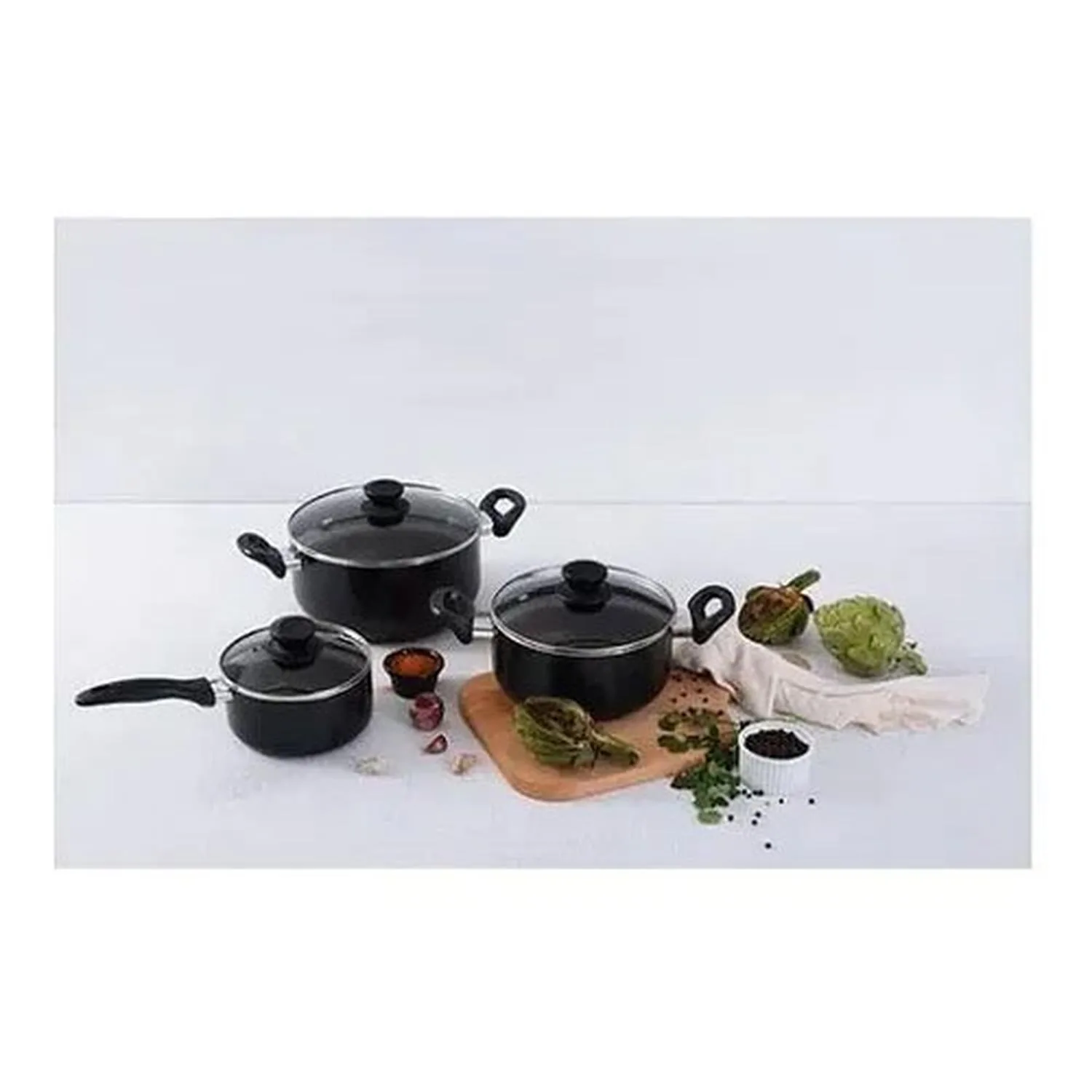 60104394 Batería De Cocina 6 Pzs Antiadherente Hogar Ilko - Imagen 1