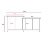 Mesa De Centro Wema Wengue 89x53x42 Cms Mlw 648 - Imagen 4