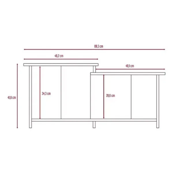 Mesa De Centro Wema Wengue 89x53x42 Cms Mlw 648 - Imagen 4