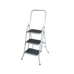 TABURETE METALICO 3 PELDAÑOS CON ASA