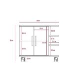 Mueble Optimizador Lavamanos Pedestal Bath1c Rovere 55x41x50 - Imagen 4