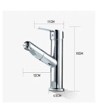 Llave Monomando Vanitorio Flexible Retráctil Cromo - Imagen 2