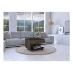 Mesa Centro Funcional 55x50x39-70 Cms Coñac-Wengue - Imagen 2