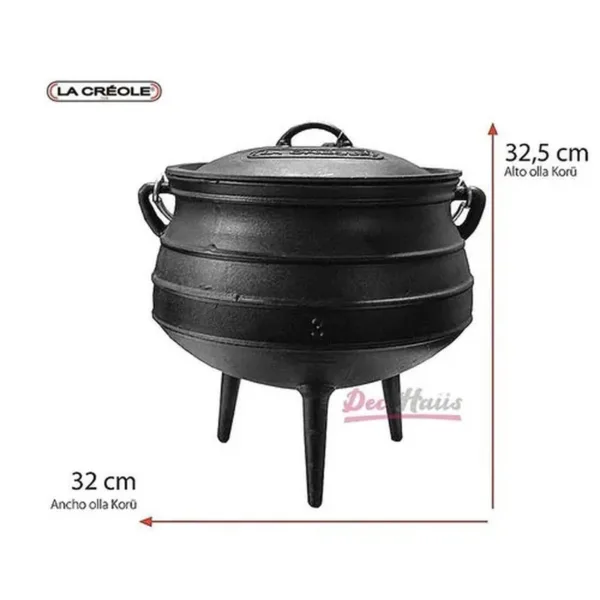 Olla Vintage Hierro Fundido 10lts 25 Cms Creole - Imagen 4