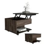 Mesa Centro Funcional 55x50x39-70 Cms Coñac-Wengue - Imagen 6