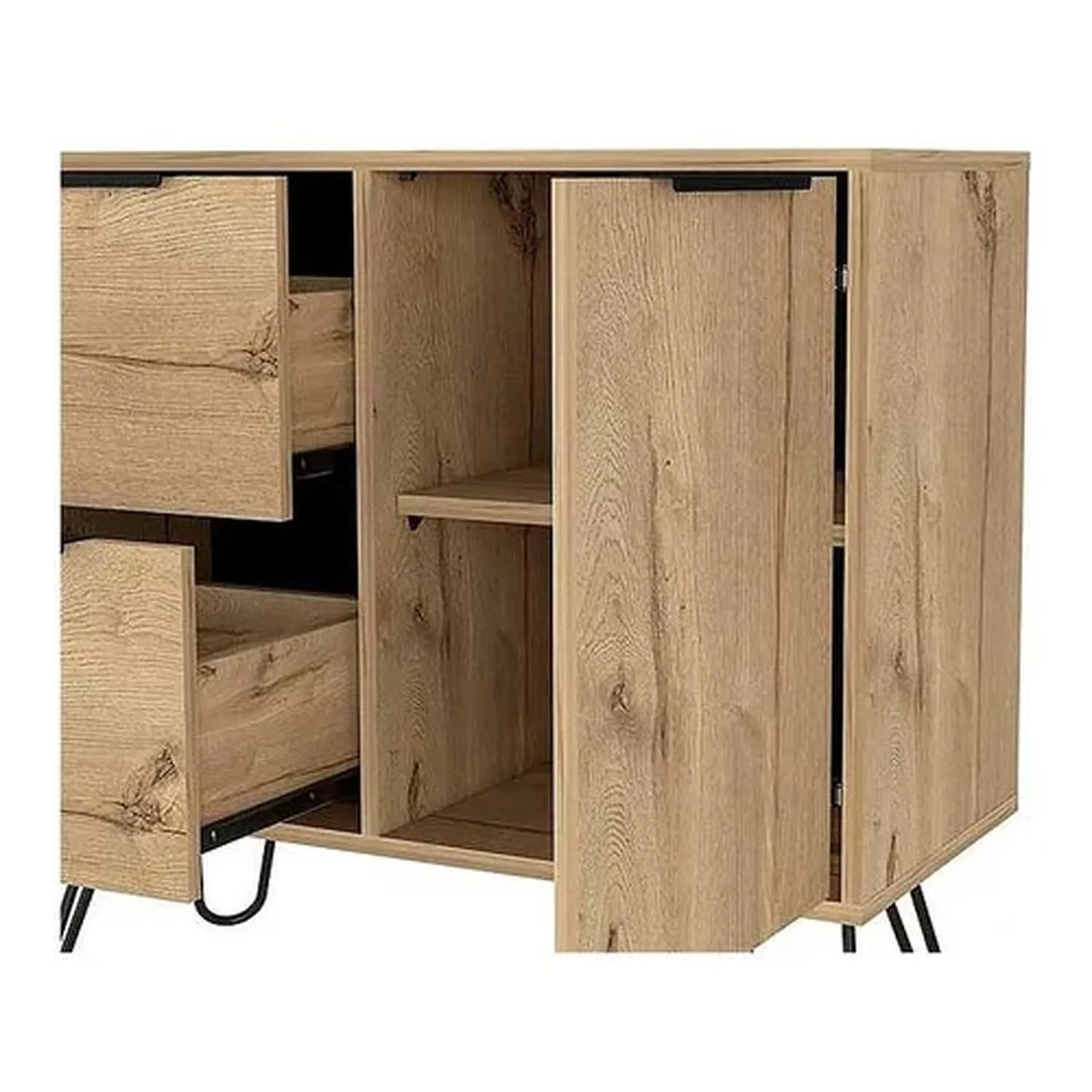 Comoda Doble Concept D-73 2p+1c 83x35x69 Cms Duna Wengue - Imagen 7