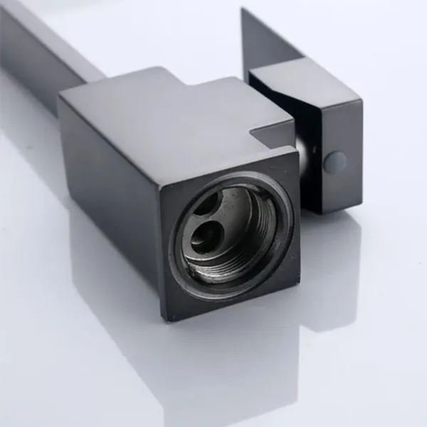 Llave monomando lavaplato Cuadrado Acero negro matte 36 cms - Imagen 5