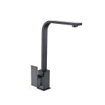 Llave monomando lavaplato Cuadrado Acero negro matte 36 cms