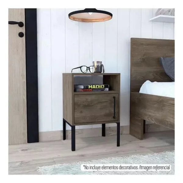 Velador Soho S60 Bellota-madera Metal Mlb 7209 40x35x60 - Imagen 4