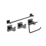 Set accesorios baño Arezzo negro 4 piezas
