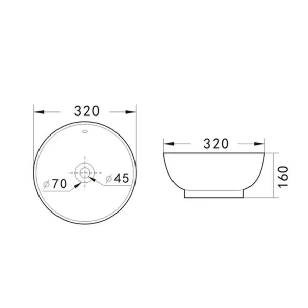Lavamanos Sobreponer SLC915B / 32x32x15cm No Incluye Grifería - Imagen 3