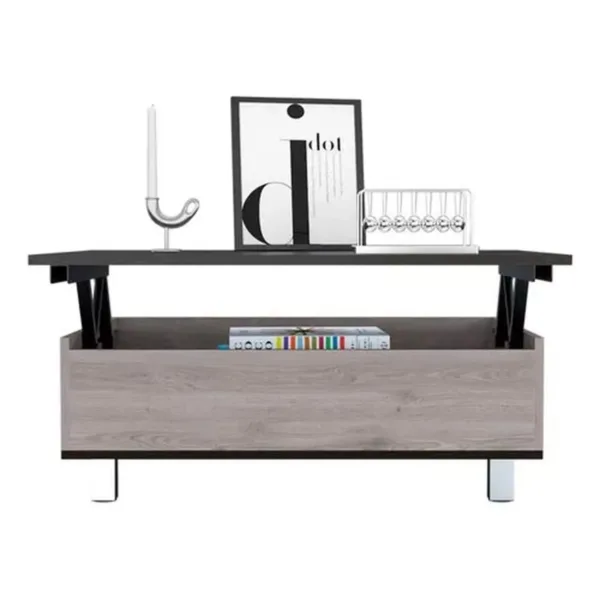 Mesa De Centro Funcional 5g-2 Ceniza-wengue Mzw6269 80x54x55 - Imagen 3