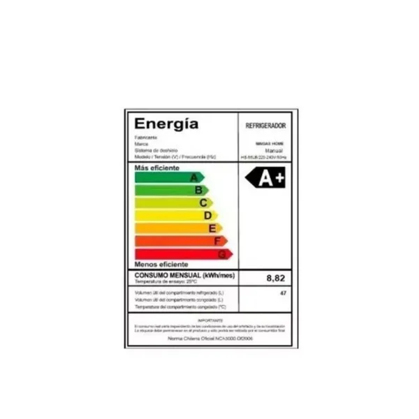 Refrigerador Frigobar Maigas Retro Negro 47lts - Imagen 5