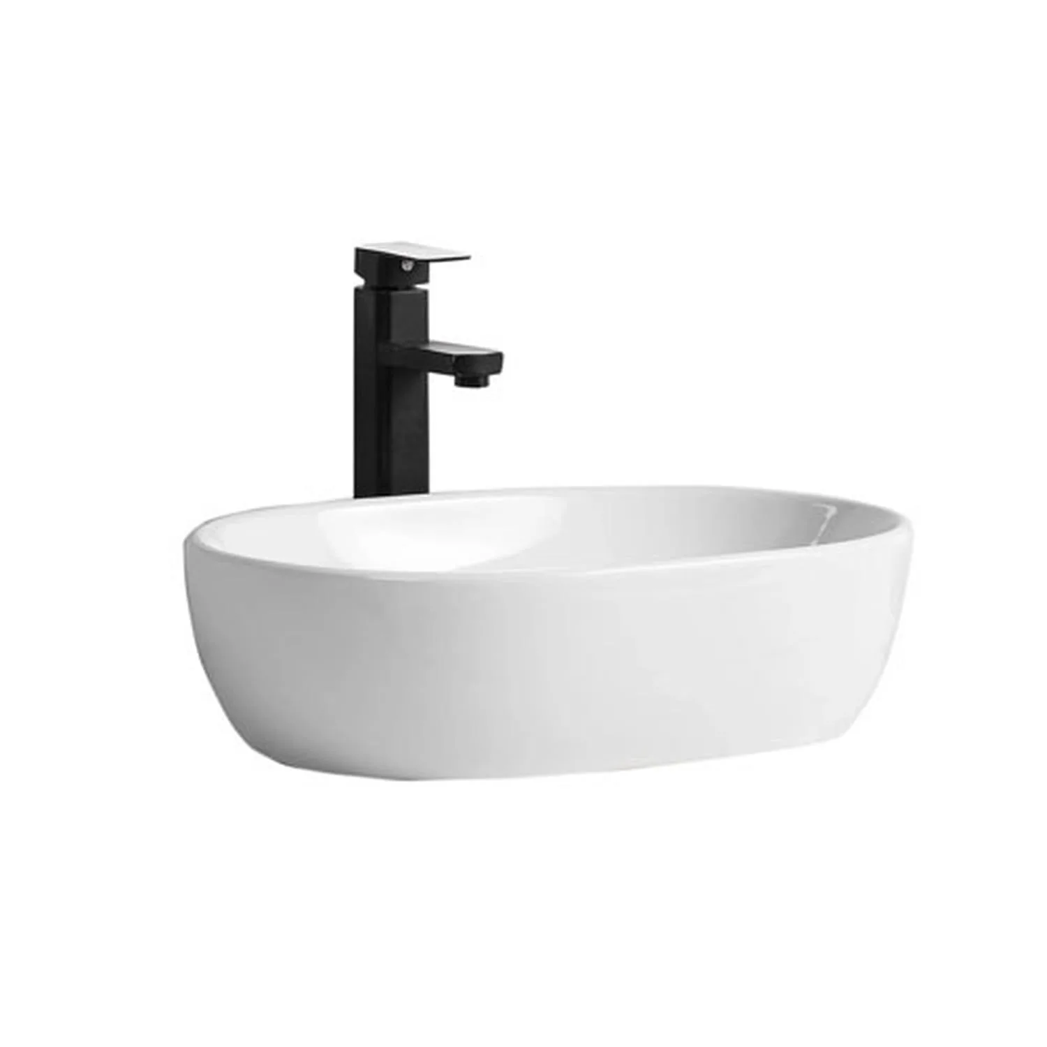 60105613 Lavamanos Sobreponer SLC879B Blanco / 47,5x34x14cm No incluye grifería - Imagen 1