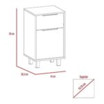Velador Kaia Z-41 1puerta 1cajon 41x36x70cm Miel Blanco - Imagen 5