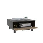 Mesa De Centro Kaia Wengue Miel Con Cajón 60x60x28 Mwm3813 - Imagen 4