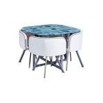 Comedor 4 Sillas 90x90x73 Cms Sellos M+design - Imagen 3