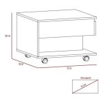Mesa Centro Funcional 55x50x39-70 Cms Coñac-Wengue - Imagen 5